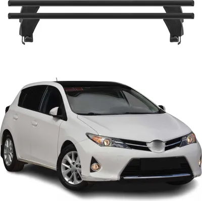 Image de Menabo Barres de toit Transversales pour Toyota Auris 2012-2018 Noir ABE 2x