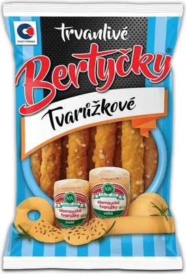Obrázek produktu pro Bertycky tyčinky s příchutí  olomouckých tvarůžků 90 g