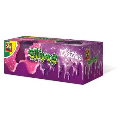 Produktbild von SES Creative Slime 15003 - Glitzerschleim Set, 2x120gr Fertigschleim mit Funkeln für Kinder, Schleim, 3 Jahr(e), Violett, 2 Stück(e)