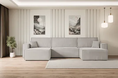Produktbild von ALTDECOR Ecksofa mit Schlaffunktion und Bettkasten Corner Sofa Eckcouch Couch U-Form universal, links/rechts Schlafcouch Ausziehbar Wohnlandschaft Schlafsofa CELTIC-XLU - 377x143x83cm Hellbraun