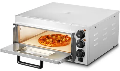 Obrázek produktu pro Elektrická pizza trouba - trouba na pizzu, sporák, pekářská trouba - pizza sporák, kuchyňská trouba - nerezová ocel, 40,6 cm