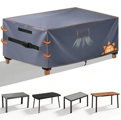 Produktbild von Abdeckung Gartenmöbel Winterfest 160x100x75cm Grau Wasserdicht UV-Schutz Reißfest