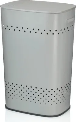Immagine prodotto di Cesto per biancheria Malaga in metallo grigio chiaro 39,5x29,5x57,5 cm