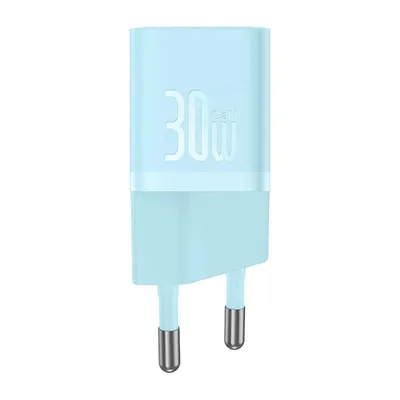 Zdjęcie produktu dla Ładowarka sieciowa Baseus Mini, szybka ładowarka GaN5 30 W, 1 x USB typu C 5 V/3 A, niebieska "CCGN070603" - 6932172624453