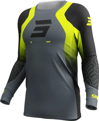 Produktbild von Shot Aerolite Ultra Motocross Jersey, grau/gelb, 2XL