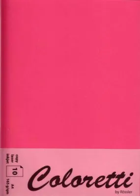 Image de Coloretti Feuille A4 160g Rose dans un paquet de 10