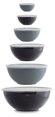 Produktbild von Set aus 6 Multi-Schalen, Schalen, Salatschalen, Lebensmittelbehälter, Polypropylen, stapelbar