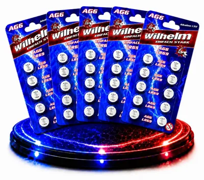 Produktbild von 50 x Wilhelm AG6 LR69 - LR921 - 171 - 371 - GP71A Qualitätsbatterien 1,5 V Alkaline