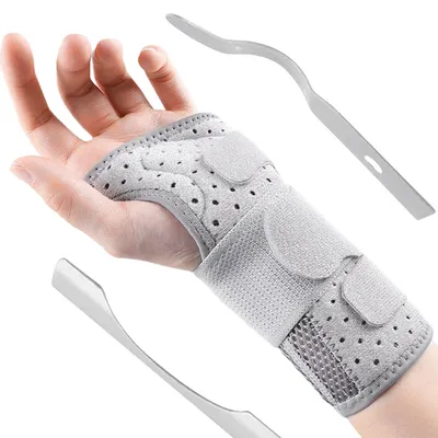 Produktbild von Handgelenk Bandagen mit Metallschiene, Karpaltunnelsyndrom Schiene rechts, Handgelenkstütze für Tendinitis, Arthritis, Herren und Damen