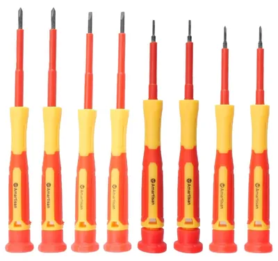 VDE-Schraubendreher-Set, 8-teilig, mit Box, für Elektroreparaturen