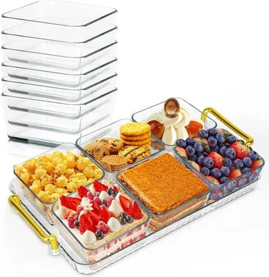 Image de Lot de coupes à dessert, 6 pièces, 500 ml, réutilisables, transparentes