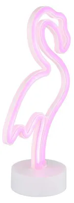 Image de Lampe de table LED, Flamingo, blanc, néon, H 33 cm