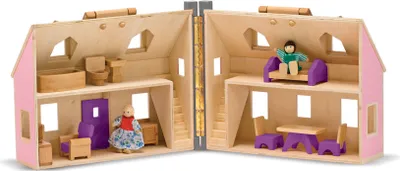 Produktbild von Melissa & Doug Puppenhaus zum Falten und Mitnehmen | Puppenhuser und Puppen | Spielsets | 3+ | Geschenk fr Jungen oder Mdchen
