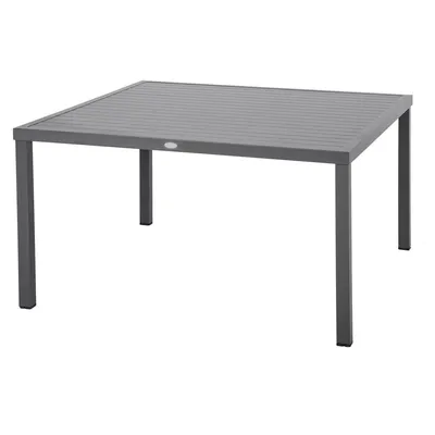 Produktbild von Quadratischer gartentisch "piazza" graphit 8-sitzer aus epoxybehandeltem aluminium  - Hespéride