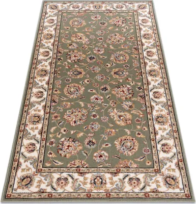 Produktbild von Teppich Wolle NAIN Ornament, Rahmen 7338/51088 grün / beige beige 200x300 cm