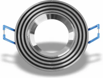 Produktbild von Deckeneinbaurahmen schwenkbar schwarze Ringe rund 6342 Ø 73mm