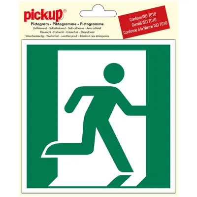 Produktbild von Notausgangsaufkleber rechts - 150x150 mm.