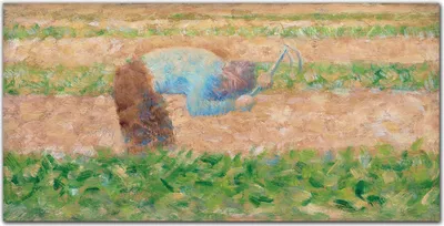 Produktbild von Coloray - Bild aus Glas - 120x60 cm - glasblock mit bild gehärtetes Glas wohnzimmer Küche Dekoration wanddekoration - Man Hacke Seurat