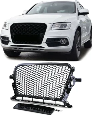 Zdjęcie produktu dla Kratka chłodnicy Kratka sportowa Kratka o strukturze plastra miodu Czarny połysk do Audi Q5 8R od