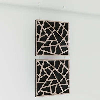 Immagine prodotto di Set di 4 pannelli acustici decorativi | 100x50 cm | Pannelli divisori per ambienti | Pannelli modulari fonoassorbenti | SKYROSS | Sonoma