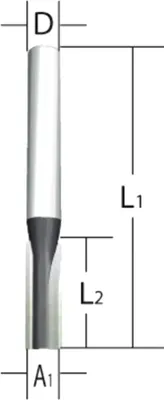 Immagine prodotto di fresa per scanalature a tagliente singolo D4x13x51 mm, S=8
