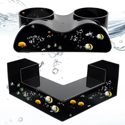 Produktbild von Aquarium Fischtunnel 2 Stücke, Kunststoff, schwarz, für Aquarium