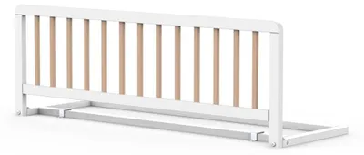 Image de Barrière de lit GEUTHER 110 cm en blanc naturel | Bois massif | Pliable | Pour matelas jusqu'à 18 cm | Montage sur sommier à lattes