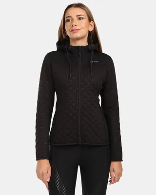 Produktbild von Damen-gefütterte Fleece-Kapuzenpullover Kilpi NEVIA-W, SCHWARZ, Größe 38