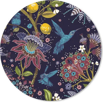 Produktbild von MuchoWow® Mauspad Mousepad Muster - Vogel - Blume 40x40 cm - Mousepads - Maus Mat - Pad - Mausunterlage - Schreibtisch Accessoires