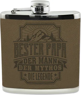 Produktbild von Personalisierter echter Kerl Flachmann- Bester Papa
