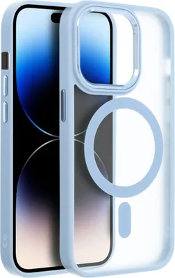 Produktbild von Matte MagSafe Cover Hülle kompatibel mit iPhone 16 Pro Blau