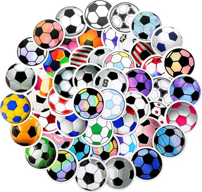 Produktbild von 116 Stück Fußballaufkleber, wasserdichte Fußballaufkleber, selbstklebende Sportaufkleber, Fußballaufkleber, bunte Wasserflaschen, Fußballaufkleber, Kinderaufkleber, Fußball für Scrapbook, Gepäck