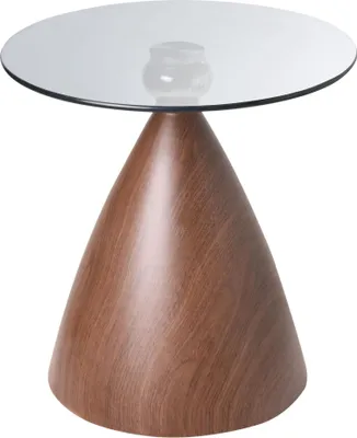 Produktbild von BELIANI Beistelltisch Braun / Schwarz aus Metall Glas Rund Klein Modernes Design Eleganter Stil Couchtisch Kaffeetisch Akzenttisch für Wohnzimmer
