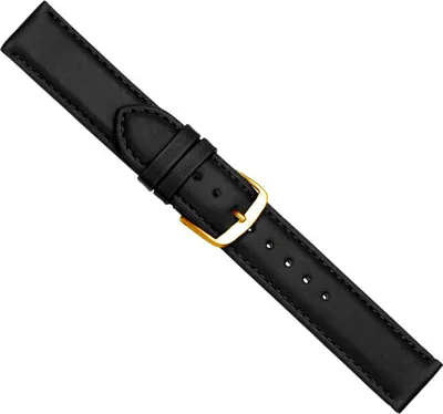 Produktbild von Beach Ersatzband Uhrenarmband Kalbsleder schwarz  20432G, Stegbreite:28mm