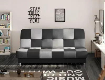 Zdjęcie produktu dla Sofa rozkładana z funkcją spania CAYO czarna/szara