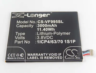Produktbild von vhbw Akku Ersatz für 1ICP4/63/70 1S1P für Handy Smartphone Telefon (3000 mAh, 3,8 V, Li-Ion)