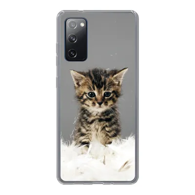 Obrázok produktu pre Kryt mobilného telefónu pre Samsung Galaxy S20 FE Mačka - mačiatko - perie Silikónové mäkké puzdro