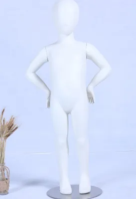 Obrázek produktu pro TTZX+4 Figurína bílá matně lakovaná vysoce kvalitní Egghead s kovovou deskou Dětská panenka