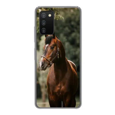 Produktbild von MuchoWow® Handyhülle Schutzhülle Hülle für Samsung Galaxy A03s Pferd - Äste - Porträt Silikon Softcase Handy Hülle - Schutz