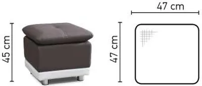 Produktbild von XXL Fußhocker Hocker Leder Textil Ottoman Designer Pufa Ottomane Neu Club Lounge