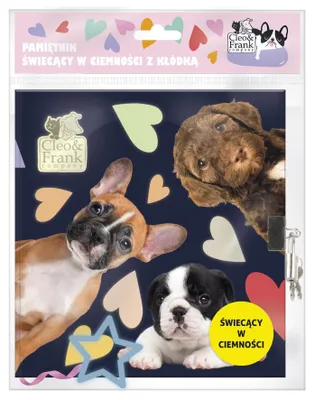 Produktbild von Leuchtendes Tagebuch mit Vorhängeschloss Cleo und Frank Hunde 40 Derform
