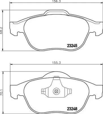 Image de HELLA 8DB 355 009-111 : Kit de plaquettes de frein avant pour RENAULT ESPACE IV (JK0/1), LAGUNA II Grandtour (KG0/1) et LAGUNA II (BG0/1)