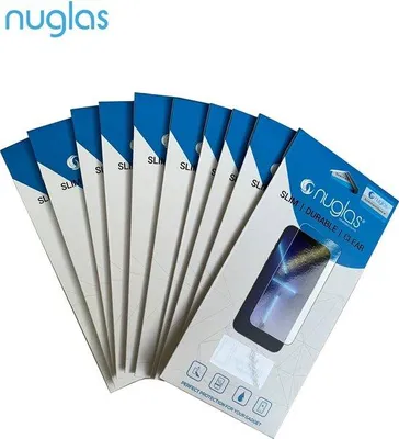 NuGlas 10 Pack Screenprotectors Voor iPhone 15/15 Pro/16 - Tempered Glass 2.5D