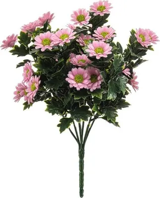 Produktbild von artplants.de Kunstblume Margerite DRUMIX auf Steckstab, crossdoor, rosa, 28cm - Künstliche Blume