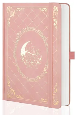 Produktbild von Liniertes Notizbuch A5 Hardcover, 320 nummerierte Seiten, 100 g/m² Papier, Rosa