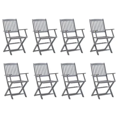 Produktbild von VidaXL 3078286, Terrasse, Gepolsterter Sitz, Akazienholz, Rot, Polyester, 540 mm