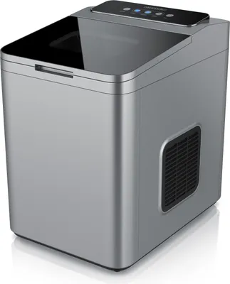 Produktbild von Arendo Eiswürfelmaschine, Eiswürfelbereiter 105W, 1,4 Liter Eiswürfelbehälter, 9 große Eiswürfel, in 8 Minuten, 2 Eiswürfelgrößen, Sichtfenster, inkl. Eiswürfelschaufel