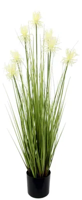 Kunst-Protea in Grasstruik im Topf, Ziergras, 92 cm