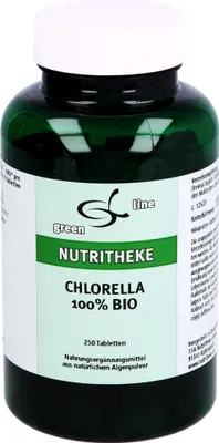 Produktbild von Green Line Nutritheke Chlorella 100%  Mikroalgen Tabletten, 250 St. Tabletten