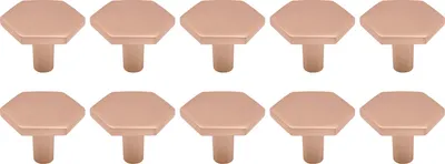 Immagine prodotto di Natural Goods Berlin Maniglia per mobili HEXAGON, pomolo per mobili, maniglia per armadi, pomolo per cassetti e porte, rosa, 10 pezzi
